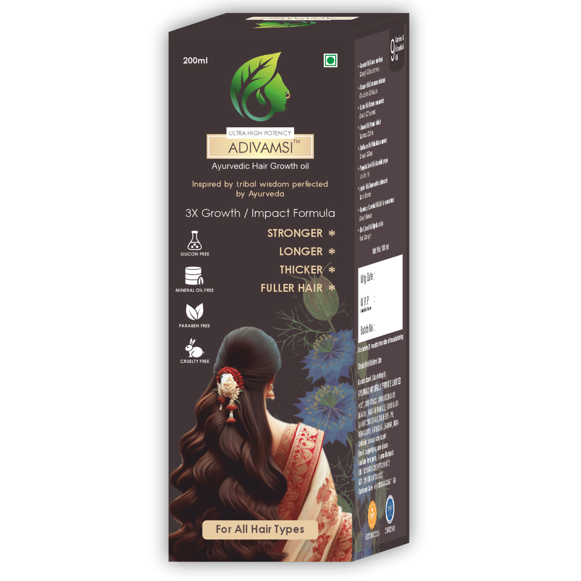 ADIVAMSI™ – Ayurvedic Hair Growth Oil